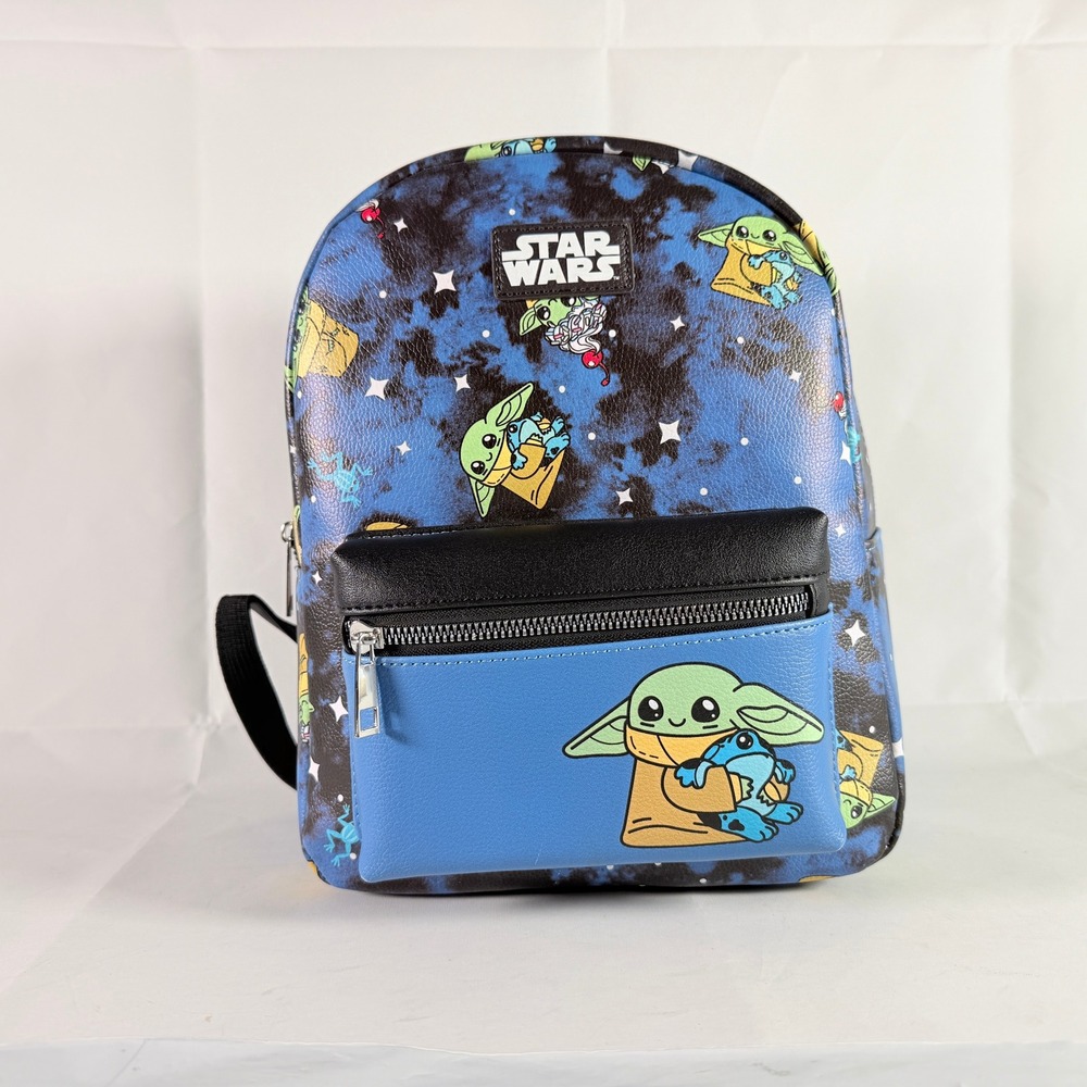 Star Wars Mandalorian Grogu Frog Dessert Galaxy Mini Backpack NWT